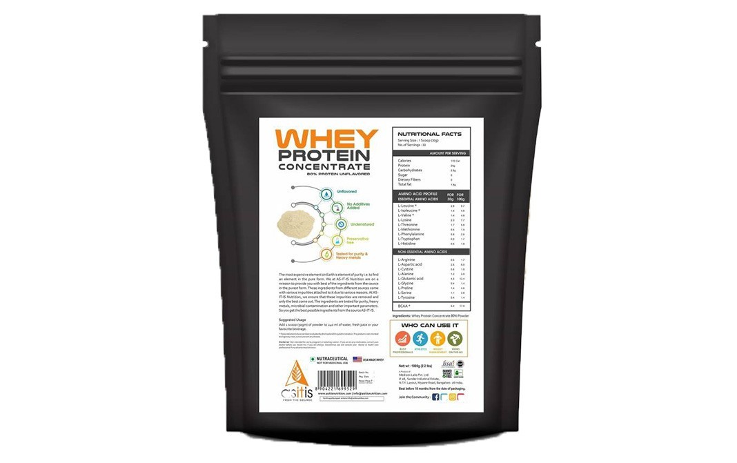 Asitis Whey Protien Concentrate    Pack  1000 grams